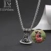 Colliers EthShine personnalisé Projection collier hommes personnalisé Photo collier pendentif anniversaire cadeaux de noël pour petit ami mari père