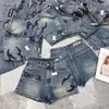 Schermo di jeans in denim ad alta vita estate femminile Shorts Smlxl