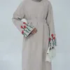 민족 의류 아이드 라마단 아바야 여성 무슬림 자수 긴 소매 막시 드레스 터키 카프탄 파티 아랍 로브 두바이 캐주얼 이슬람 여성