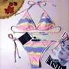 Damen 20SS Designer-Bikini-Set, Damen-Strandbadebekleidung, schwimmt, sexy Bikini-Badebekleidung, Dessous, 2-teiliger Badeanzug für Damen