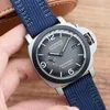 Mens Luxury Luminor Panerais Watch for Mechanical Watches Wristwatch V7 Automatisk lysande pekare Display Laser Sintered Titanium Case Designer
