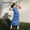 Vestidos Casuais Básicos Festa Casa Vestido de Verão Sunshine Beach Dress Womens Hollow Italian Noodle Ombro Strap Sun Dress Malha Womens Fashion Sexy Tigh J240222