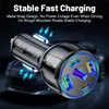 75W USB C Car Charger QC 3.0 USB Quick Charger Snabb Charing PD 30W Typ C Telefonladdare Adapter för iPhone 15 14 13 Xiaomi Huawei Samsung S24