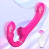 Double secousse langue léchage Shaker USB charge fréquence Variable femelle bâton de Massage produits sexuels pour adultes 231129