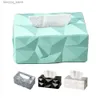 Tissue Boxes Napkins Nordic Style Tissue Box Rectangle Water-proof Melamine Wear-resistant Tissue Box Cover for Home Desktop Storage Q240222