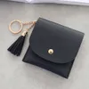 Fashion Women Credit Card Card z kluczowym pierścieniem małe karty Tassel Portfelki dla dziewcząt Lady Sweet Mini Torebka Porte carte