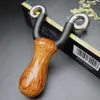 Mu Natural Li Hua Solid Wood Handle 304 Stainless Steel Reverse Curved Traditional Slings Set 477719