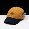 Ball Caps Peaked Cap Men's Spring And Autumn Street Handsome Korean Style Fashionable Wide Baseball Ins Soft Top Sun Hat