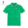 GFMY Kinderkleding Jongens Poloshirt Borduren T-shirt met korte mouwen Turn-down kraag 4T-16T Zomer Dunne katoenen kindertops 240219