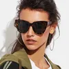 Солнцезащитные очки большого размера, солнцезащитные очки «кошачий глаз», новые модные сексуальные леопардовые оттенки для женщин, классический бренд, роскошные солнцезащитные очки 90-х годов черепахового цвета «кошачий глаз» L2402