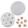 Equipamentos 8 pçs moldes de resina de silicone ornamentos de resina moldes diy artesanato fazendo molde dados forma material de silicone ferramenta artesanal