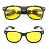 Lunettes de soleil lunettes unisexe carré jaune lentilles vision nocturne conduite hommes femmes coupe-vent lunettes