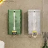 Tissue Boxes Napkins Tissue Box Wall-Mounted Facial Tissue Face Cloth Storage Toilet Kitchen Upside down Paper Extraction Box Light Q240222