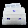 Back Transparent Plastic Storage Box Case Container Adjustable Compartment Jewelry Earring Bead Screw Holder Display Case Plastic Box