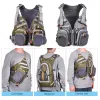 Apparel Bluea Mesh Fly Fishing Vest Multifunktionell fiskeväst Säkerhetsjacka Ryggsäck Handla utomhusfiskesäkerhet Vest Pesca