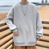 Men's Hoodies Casual Spring Solid Long Sleeve Tops Tee For Man Fashion Loose O-Neck Simple Shirts Men Clothing Streetwear Oversize