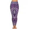 Pantalon actif rétro hippie imprimé Yoga femmes bohême Mandala Leggings Push Up Vintage Legging Stretch personnalisé entraînement Sport