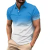 Мужские футболки Мужская рубашка большого размера с цифровой 3D-печатью Повседневная без воротника с длинными рукавами 3 пуговицы Длинные оптом