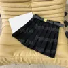 Pleated Women Skirt with BeltDress Sexy Mini Skirts For Woman Charming Luxury Designer Dresses