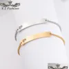 Chain Trendy Love Heart Stainless Steel Bracelet Can Custom By Yourself Gold Sier Charm Bracelets Blank Bar For Women Jewel Dhgarden Dhqgl