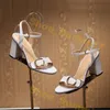 Designer Women Sandals 2024 Buckle Gold-toned Outdoor women Beach High Heels Sandals 10A Leather Mid Heel Sandal Women Horsebit Sandal Wedding Dress shoes With Box