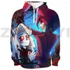 Hoodies masculinos Moda 3D Hazbin Mulheres Casual Padrão El Moletom Manga Longa Pulôveres Unissex Outono e Primavera Roupas Masculinas