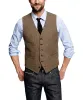 Mans Suit Vest Wool Herringbone Formal Groom Cu zbocz kamizelka Męska Tuxedo Tuxedo kamizelka plus size niestandardowa rozmiar