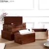 Tissue Boxes Napkins Walnut Wood Tissue Boxes Cross Sculpture Paper Towel Case Living Room Coffee Table Removable Tissue Box Holder Modern Home Decor Q240222