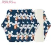 Feminine Hygiene Mora Mona 5pcs Women Reusable Cloth Pads Sanitary Napkins Waterproof Bamboo Women Menstrual Washable Pads Absorbent Pads Q240222