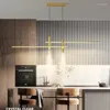 Pendelleuchten Moderne einfache LED-Kronleuchter Schwarzgold Küche Esstisch Zimmer Home Decor Leuchten Glanzlampe