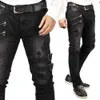 2024 Nya motorcykelpersonliga jeans med elastiska fötter