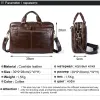 Sac à dos Oyixinger hommes porte-documents sacs pour hommes messager mâle sacs pour ordinateur portable en cuir véritable pour livre sac de bureau 14 "sac de documents d'ordinateur