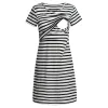 Dresses Womens Maternity Clothes Mom Nursing Dress Maternity Dresses Striped Cotton Tops Blouse T Shirt Breastfeeding Vest Top Homewear