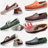 new Top Quality Designer Men Loafers Shoes Slip-On Genuine Leather Mens Luxury Dress Shoes Black Brown Moccasin Soft Bottom Driving Shoes
