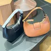 Luxuriöse Designer-AVA-Umhängetasche aus Segeltuch und glattem Leder, Umhängetaschen, Handtasche, Halbmondtaschen, Geldbörse, HELOISE Hobo-Unterarmtaschen für Damen