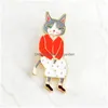 Broches, broches Mignon Chat Fox Original Broche Broche Pour Femmes Enfants Goutte D'huile Brassard Vêtements Collier Aiguille Belle Bijoux Goutte De Dhgarden Dhkh7