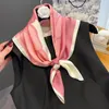 Scarves Fashion 70cm Pure Silk Foulard Scarf Women Square Neckerchief Hair Headscarf Shawl Female Satin Bandana Accessories Head Scarfs