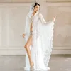 Maternity Pography Prop Long Lace Dress Cape Boho Maternity Po Shooting Dress See Through Lace Pregnancy Dress 240219