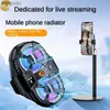 Other Cell Phone Accessories New Dual Fan Large Wind Mute Mobile Phone Cooling Fan Cooler Fast Cooling Live Gaming Handle Cooler Mobile Phone Fan Radiator 240222