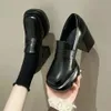 2024 Ny vårhösten Chunky Mary Janes Shoes Women Platform 9cm High Heels Designer Pumps Square Toe Party Dress Loafers Shoe