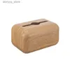 Tissue Boxes Napkins Tissue Box Napkin Storage Holder Wooden Cover ABS Toilet Paper Case Container Simple Stylish Home Car Desktop Organizer Q240222