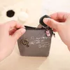 Korean Version of The New Womens Purse Vintage Style Canvas Purse Zipper Shell Type Small Square Bag