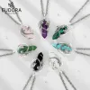 Tartışmalar Eudora Dragon Twining Altıgen Doğal Obsidiyen Prizmatik Kolye Punk Turkuaz Ametist Yeşim Kolye Malakit Takı Hediyesi