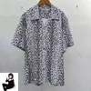 Leopardtryck skjorta av hög kvalitet män kvinnor streetwear casual skjortor