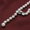 قلادات قلادة EST أزياء المجوهرات 925 Sterling Silver Dolphin Clasp Clasp Freshwater Shell قلادة لؤلؤة SPN-D019