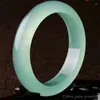 Bangle Natural Blue Jade Bracelet Hand-carved Charm Jewelry Fashion Accessories For Men Women Round Gemstone Bangles Gifts