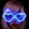 Heart Shape LED Light Glasses Light Up Kids Toys Christmas Party Supplies Decoration Glowing Sunglasses Glasses