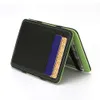 Erkekler için yeni flip sihirli cüzdan çapraz desen moda para klip kart sahipleri kısa pu deri malzeme çanta