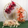 Fiori decorativi Coloful Matrimonio Composizione floreale Fiore artificiale Fila Tavolo Piombo stradale T Palco sullo sfondo dello sfondo