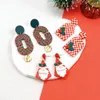 Висячие серьги AENSOA ручной работы, Рождественские серьги из полимерной глины для женщин и девочек, Санта-Клаус, Снеговик, геометрические вечерние украшения, подарок